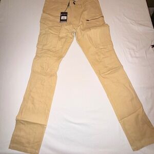 American Stitch Cargo Pants Mens M Khaki NWT SS24-B1419 Slim Utility Streetwear